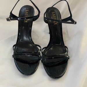 Ralph Lauren Black Strappy Heels size 9